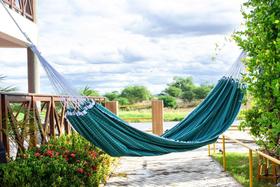 Rede de Dormir Xadrez Verde Descanso Algodão