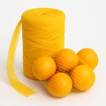 Rede De Frutas Embalagem Redinha Amarela Tubular Rolo 80 Mts