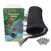 Rede de lagoa POYEE 4,3 x 4,3 m para folhas com malha fina para peixes Koi Rede de lagoa POYEE 4,3 x 4,3 m para folhas com malha fina para peixes Koi