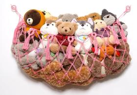 Rede de Macramê para Brinquedos e Pelúcias YKBU Rosa Rede de Macramê para Brinquedos e Pelúcias YKBU Rosa