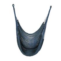 Rede de nylon para cadeira giratória com barra de madeira para varanda azul Rede de nylon para cadeira giratória com barra de madeira para varanda azul