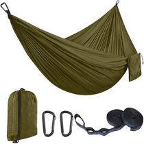 Rede de pára-quedas de nylon, capacidade para 1-2 pessoas, 270x140 cm, verde militar
