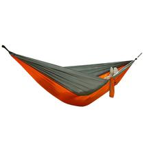 Rede de pára-quedas de nylon com mosquiteiro 270x140cm vermelho/cinza