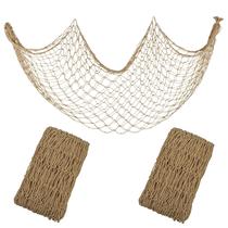 Rede de pesca decorativa YuanDe 152x305 cm, algodão, pacote com 2 Rede de pesca decorativa YuanDe 152x305 cm, algodão, pacote com 2