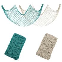 Rede de pesca decorativa YuanDe, pacote com 2 unidades, bege e aquática, 1,5 x 3 m