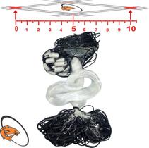 Rede de Pesca Malha 10 (50mm) Fio 0,30 1,60 Altura Comp. 50 Metros Boia Isopor