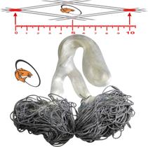 Rede de Pesca Malha 10 Fio 0,30 1,60 Altura Comp. 50 Metros E. Embutido Rede Pronta Profissional