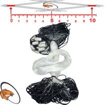 Rede de Pesca Malha 10 Fio 0,40 2,40 Altura Comp. 50 Metros Boia Isopor Rede Pronta Profissional