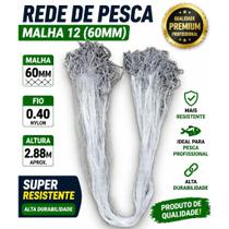 Rede de pesca Malha 12(60mm) fio 0.40 altura 2.88, 40 metros Rede de pesca Malha 12(60mm) fio 0.40 altura 2.88, 40 metros