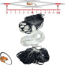 Rede de Pesca Malha 12 (60mm) Fio 0,50 2,88 Altura Comp. 50 Metros Boia Isopor