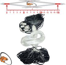 Rede de Pesca Malha 15 Fio 0,50 3,60 Altura Comp. 50 Metros Boia Isopor Rede Pronta Profissional