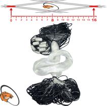 Rede de Pesca Malha 16 (80mm) Fio 0,50 2,56 Altura Comp. 50 Metros Boia Isopor