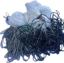 Rede de pesca malha 8 de 40 mm alt 1.90 embotida