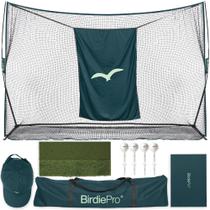Rede de prática de golfe BirdiePro American Pro 10 x 7 pés com acessórios Rede de prática de golfe BirdiePro American Pro 10 x 7 pés com acessórios