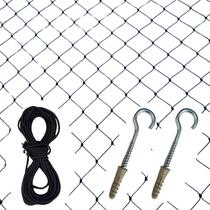 Rede de proteção para janela kit completo 1,20x1,20 Preta