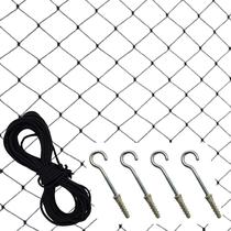 Rede de proteção para janela kit completo 1,50x1,50 cor preta