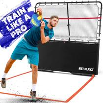 Rede de rebote para pickleball Net-Playz com ângulo ajustável para treino Rede de rebote para pickleball Net-Playz com ângulo ajustável para treino