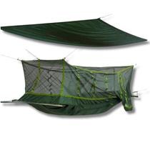 Rede de Selva Safo com Mosquiteiro e Teto Hidrorepelente, cordas de armação de 8 mm e estrutura em poliéster ideal para uso outdoor