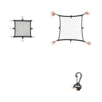 Rede De Suporte Para Capacete De Moto Com 8 Ganchos, Bolsa De Armazenamento Em Metal E Plástico, Rede De Suporte Para Capacete De Moto Com 8 Ganchos, Bolsa De Armazenamento Em Metal E Plástico,