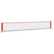 Rede de tênis vidaXL portátil preta/vermelha poliéster/aço 4,2 kg