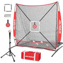 Rede de treino de beisebol AOLIGEIJS 183 x 183 cm com tee e alvo