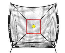 Rede de treino de beisebol Zonlolo 183 x 183 cm com 3 alvos, portátil