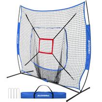 Rede de treino para beisebol e softbol BaseGoal 7' x 7' com zona de strike Rede de treino para beisebol e softbol BaseGoal 7' x 7' com zona de strike