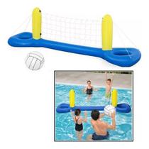 Rede De Voleibol Inflavel Para Piscina Praia Com Bola 2,5M