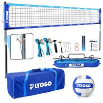 Rede de voleibol PLYOGO Professional portátil ao ar livre com postes