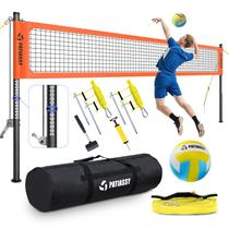 Rede de voleibol portátil Patiassy Conjunto de postes de alumínio ajustáveis Rede de voleibol portátil Patiassy Conjunto de postes de alumínio ajustáveis