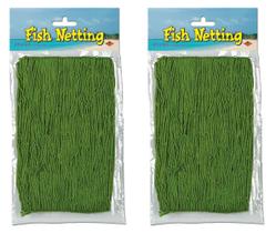 Rede decorativa para peixes Beistle Green 1,2 m x 3,6 m 2 peças Rede decorativa para peixes Beistle Green 1,2 m x 3,6 m 2 peças