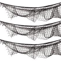 Rede decorativa para peixes Beistle, tema náutico, algodão preto