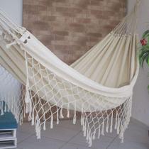 Rede Descanso Dormir Casal Life Tambaba Crua Bege Reforçada