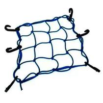 Rede Elástica Aranha Capacete Bagageiro 35x35cm Azul Escuro - Giro Moto Parts