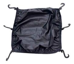 Rede Elástica Aranha Fechada Para Capacete Moto 42x42 Preta