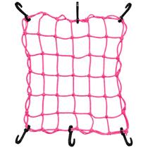 Rede Elástica Aranha Moto Bagageiro Redinha Rosa Pink 35x35 Rede Elástica Aranha Moto Bagageiro Redinha Rosa Pink 35x35