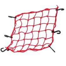 Rede Elástica Aranha Moto Capacete Bagageiro 45x45 Vermelho