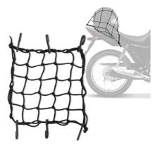 Rede Elastica Aranha P/ Moto Capacete 35cm X 35cm Bagageiro Baú
