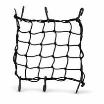 Rede Elástica Aranha Para Capacete E Bagageiro Moto 40x40cm Com Ganchos Transporte Seguro Reforçada