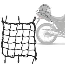 Rede Elástica Aranha Piraval Moto Motocicleta Capacete Bagageiro 35 x 35 cm Preto