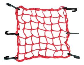 Rede Elástica Moto Bagageiro Capacete 35X35 Preta E Vermelho Rede Elástica Moto Bagageiro Capacete 35X35 Preta E Vermelho