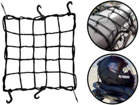 Rede Elástica Tipo Aranha Para Amarração Bagagem Porta-Malas Moto Capacete Com Ganchos 35x35 Hutz