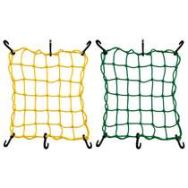 Rede Elastica Verde E Amarela Brasil Aranha Bagageiro 35x35 Gancho A Gancho Rede Elastica Verde E Amarela Brasil Aranha Bagageiro 35x35 Gancho A Gancho