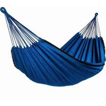 Rede Gigante Azul de Dormir Jeans 4,00m Reforçada Suporta até 180kg Ideal para Varanda e Casa