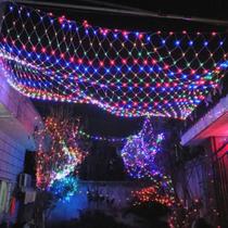 Rede Led 240 Lâmpadas Leds 3 Metros Colorida Natal Pisca