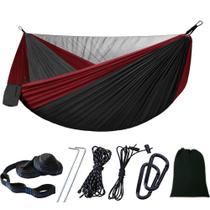 Rede mosquiteira Hammock, pára-quedas para duas pessoas, nylon, 290x140cm