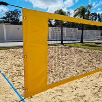 Rede Multiuso Zaka Volei Beach Futevolei com banda lateral Amarela 9,60m x 1m Rede Multiuso Zaka Volei Beach Futevolei com banda lateral Amarela 9,60m x 1m