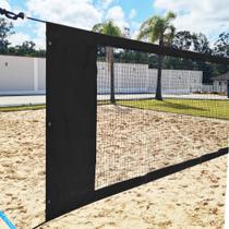 Rede Multiuso Zaka Volei Beach Futevolei com banda lateral Preta 9,60m x 1m Rede Multiuso Zaka Volei Beach Futevolei com banda lateral Preta 9,60m x 1m