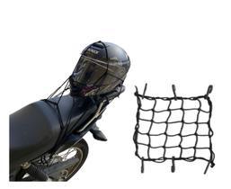 Rede P/ Moto Redinha Aranha Elástica Capacete Bagagens Preto