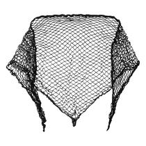 Rede para Cabelo Diane Triangular Extra Grande de Algodão Preta Rede para Cabelo Diane Triangular Extra Grande de Algodão Preta